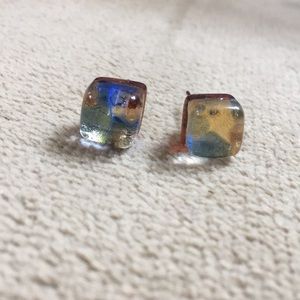 Venetian Glass handcrafted studs